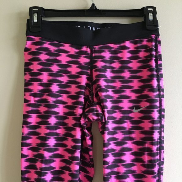 Nike 3/4 Printed‎ Relay Crop Running Pants DRI-FIT  Size XS 645610-667 - Picture 4 of 11